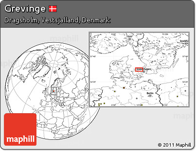 Blank Location Map of Grevinge