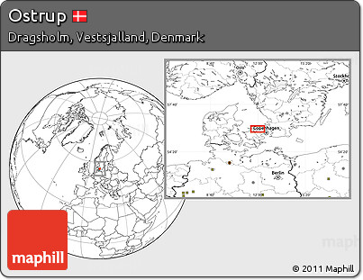 Blank Location Map of Ostrup