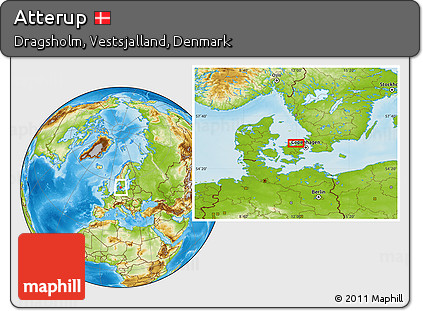 Physical Location Map of Atterup