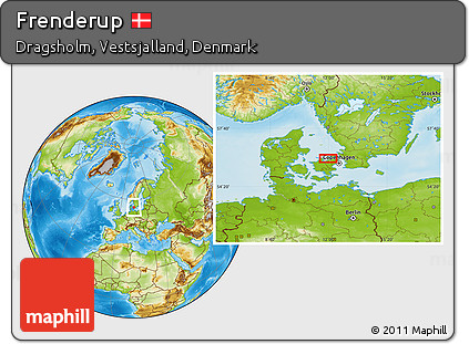 Physical Location Map of Frenderup