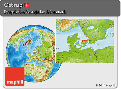 Physical Location Map of Ostrup