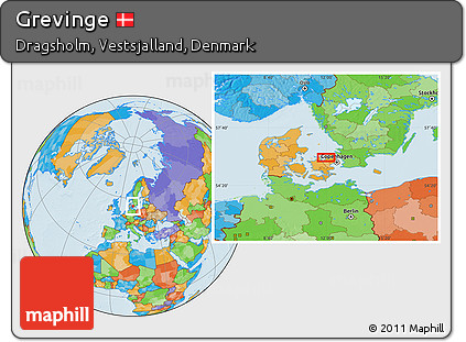 Political Location Map of Grevinge