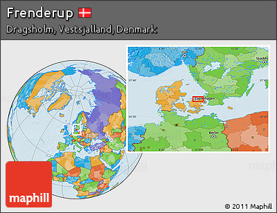 Political Location Map of Frenderup