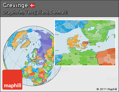 Political Location Map of Grevinge