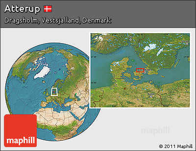 Satellite Location Map of Atterup