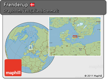 Savanna Style Location Map of Frenderup