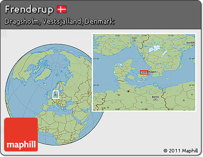 Savanna Style Location Map of Frenderup