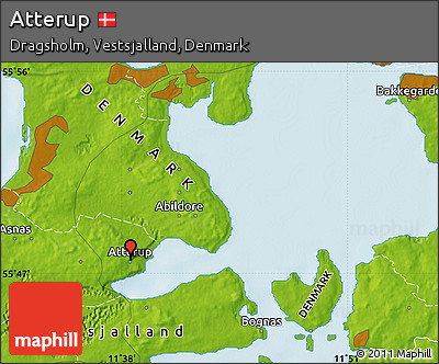 Physical Map of Atterup