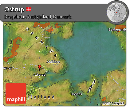 Satellite Map of Ostrup