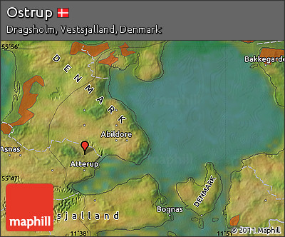 Satellite Map of Ostrup