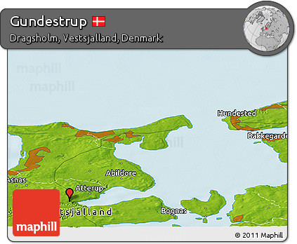 Physical Panoramic Map of Gundestrup