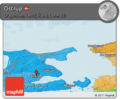 Political Panoramic Map of Ostrup