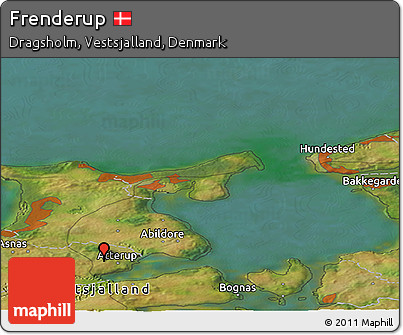 Satellite Panoramic Map of Frenderup