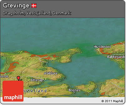 Satellite Panoramic Map of Grevinge