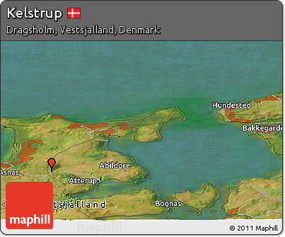 Satellite Panoramic Map of Kelstrup