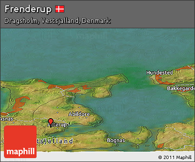 Satellite Panoramic Map of Frenderup