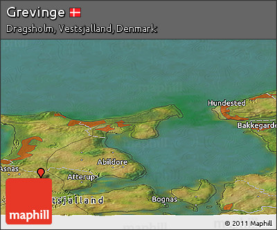 Satellite Panoramic Map of Grevinge