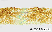 Physical Panoramic Map of the area around 55° 56' 31" N, 121° 37' 30" E