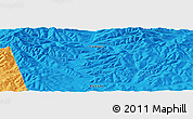 Political Panoramic Map of the area around 55° 56' 31" N, 121° 37' 30" E