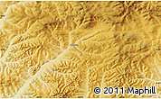 Physical Map of the area around 55° 56' 31" N, 124° 10' 30" E