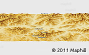 Physical Panoramic Map of the area around 55° 56' 31" N, 127° 34' 30" E