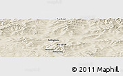 Shaded Relief Panoramic Map of the area around 55° 56' 31" N, 127° 34' 30" E