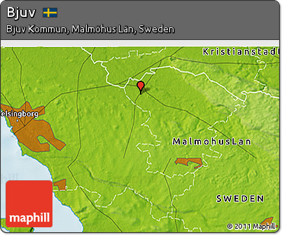 Physical 3D Map of Bjuv