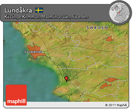 Satellite 3D Map of Lundåkra