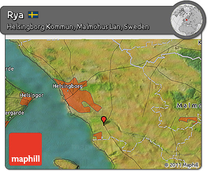 Satellite 3D Map of Rya