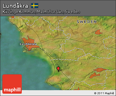 Satellite 3D Map of Lundåkra