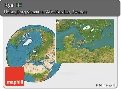 Satellite Location Map of Rya