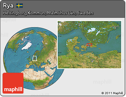 Satellite Location Map of Rya