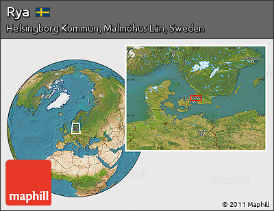 Satellite Location Map of Rya