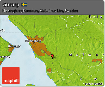 Physical Map of Görarp