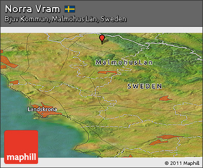 Satellite Panoramic Map of Norra Vram