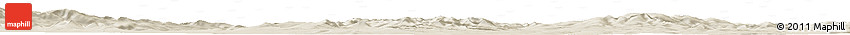 Shaded Relief Horizon Map of the Area around 55° 56' 31" N, 135° 13' 29" E