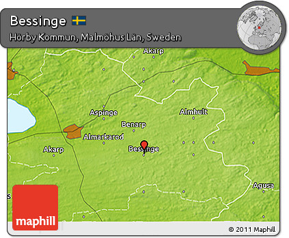 Physical 3D Map of Bessinge