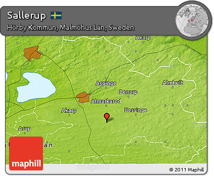 Physical 3D Map of Sallerup