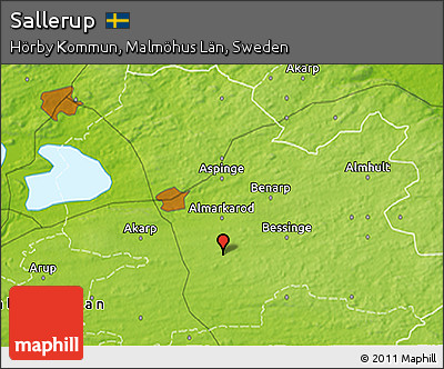 Physical 3D Map of Sallerup