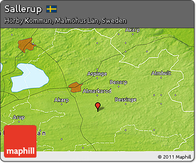 Physical 3D Map of Sallerup