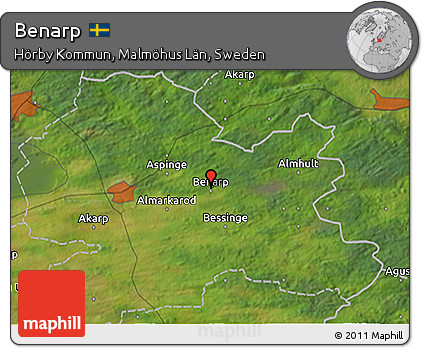 Satellite 3D Map of Benarp