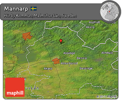Satellite 3D Map of Mannarp