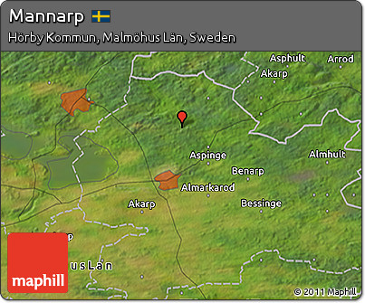 Satellite 3D Map of Mannarp