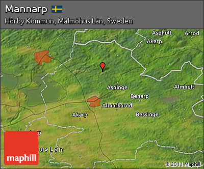 Satellite 3D Map of Mannarp