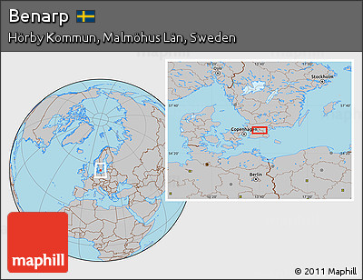 Gray Location Map of Benarp