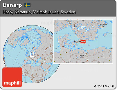 Gray Location Map of Benarp