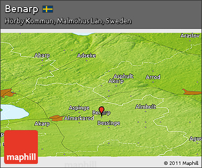 Physical Panoramic Map of Benarp