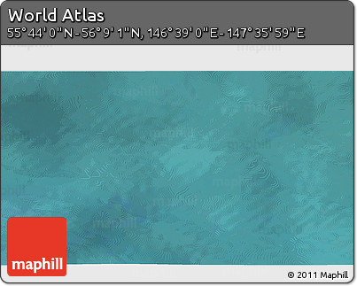 Satellite 3D Map of the Area around 55° 56' 31" N, 147° 7' 30" E