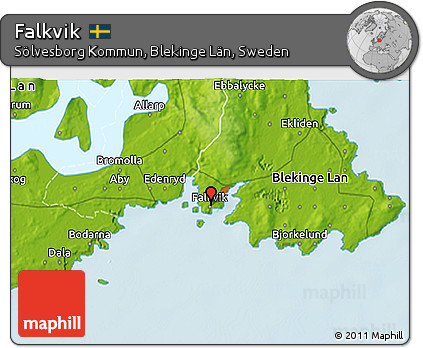 Physical 3D Map of Falkvik