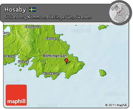 Physical 3D Map of Hosaby